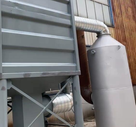 高压电捕焦油器+废气喷淋塔